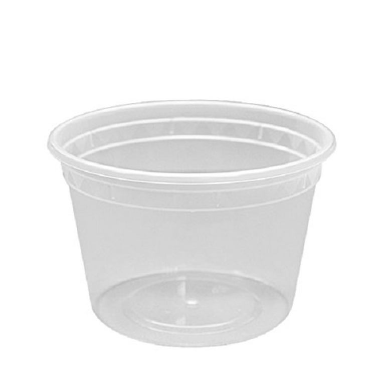 Karat Poly Deli Containers with Lids, 16 oz, Clear, Pack of 240
