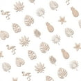 thumbnail image 3 of 100Pcs Unfinished Wood Piece Decorations DIY Craft Supplies Hollow out Leaf & Flamingo & Pineapple & Flower Antique White 2.3~3.5x1.7~3.3x0.25cm, 3 of 9