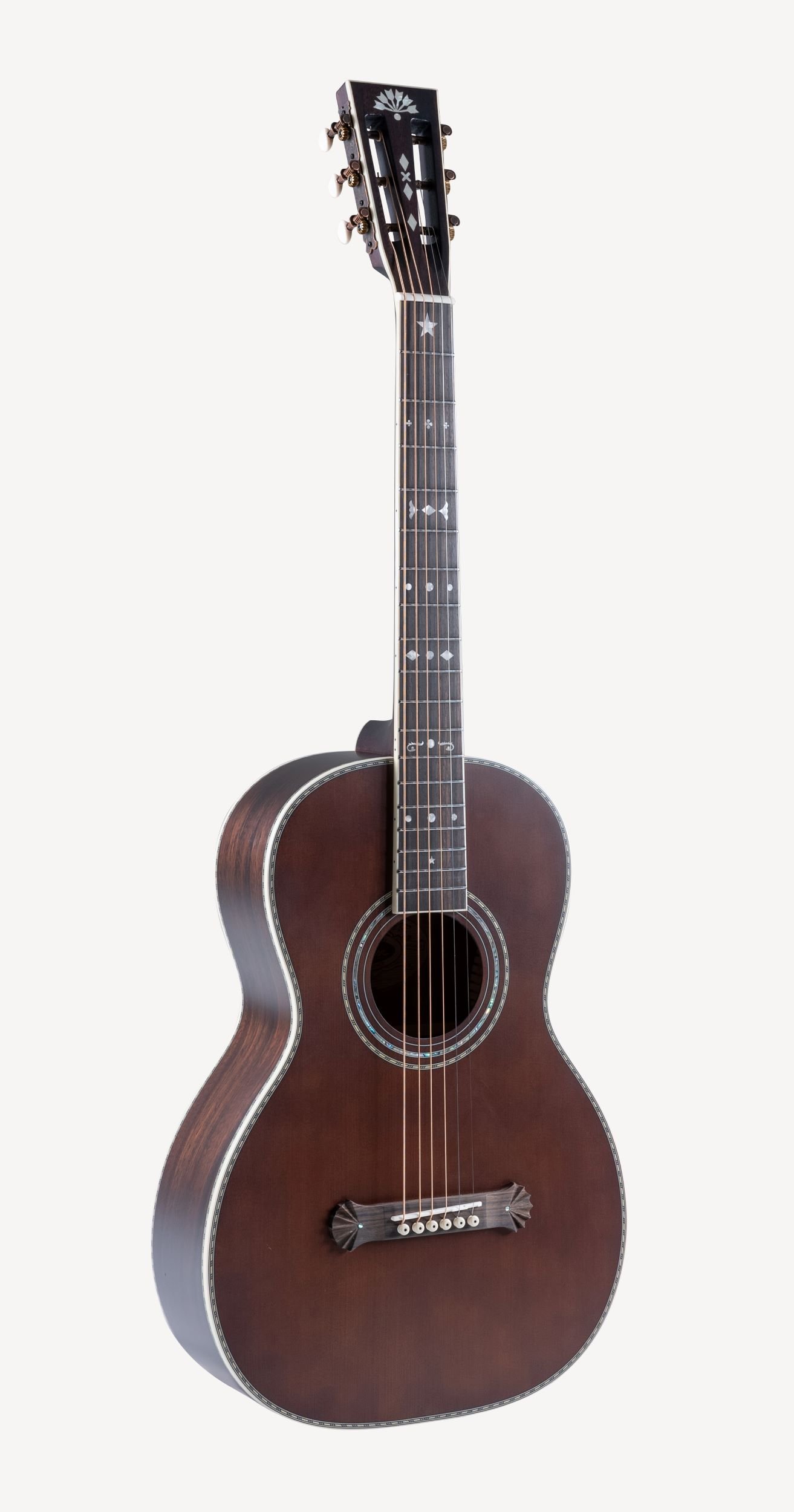 Washburn Victorian Parlor Acoustic Guitar Vintage Brown