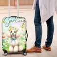 thumbnail image 4 of Poodle Hello Spring Time Flower Floral Nature Travel Luggage Cover Poodles Dog Lover Gifts Idea Suitcase Dust Protective Decor - 02031, 4 of 5