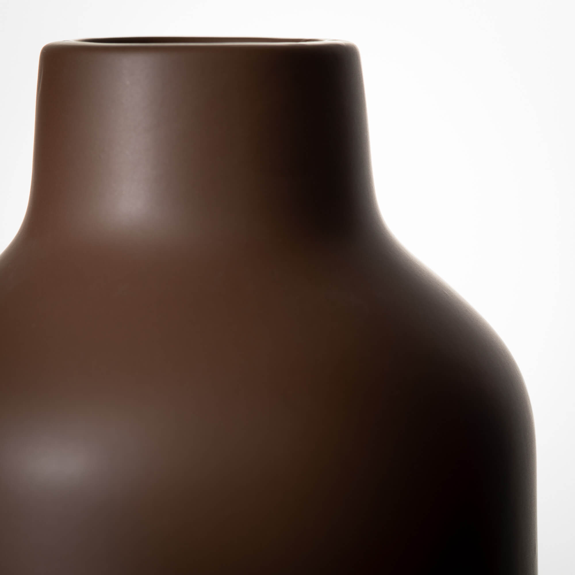 Sullivans 12" Large Matte Dark Brown Bottle Vase, Ceramic