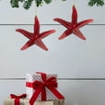 thumbnail image 5 of Honeeladyy Christmas Starfish Ornaments, Seaside Hanging Wall Decoration, Red Beach Starfish Pendant for Home Restaurant Bedroom Bathroom Wedding Party Photo Props, 5 of 6