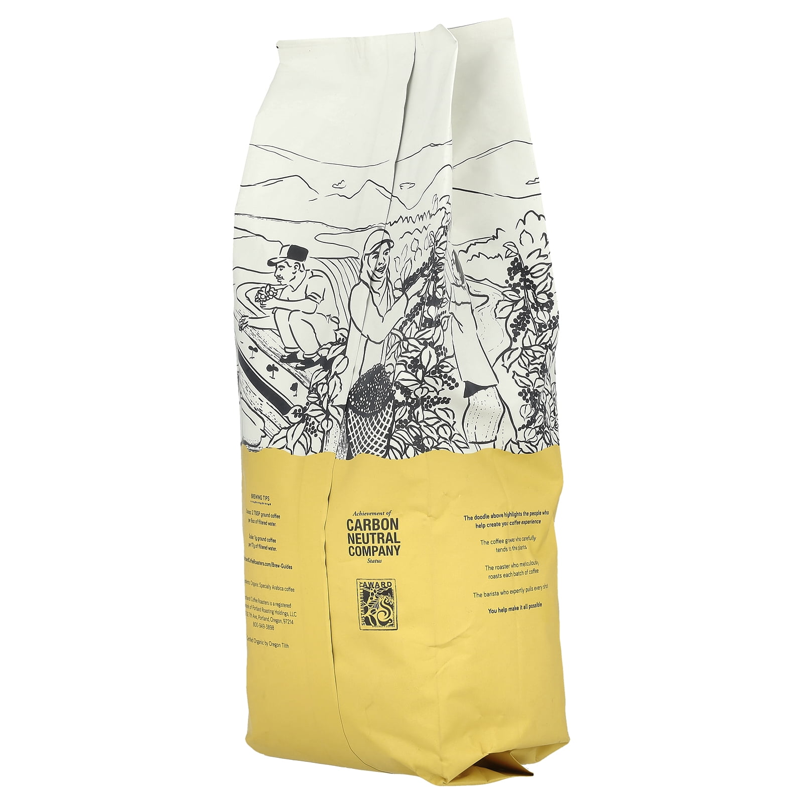 Portland Coffee Roasters Organic Coffee, Whole Bean, Light Roast, Tanager's Song, 2 lbs (907 g)