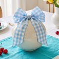 thumbnail image 6 of Gingham Ribbon Bow Decor, Polyester Construction, Woven Checkered Bow Tie For Wreath Chair Vase Gift Box Display Decor, Home Holiday Decor, 6 of 7