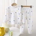 thumbnail image 2 of FSYBOA Boys Cotton Outfit Set Size 6, 2 Piece Soft Crew Neck Casual Tops and Pants White, 2 of 7
