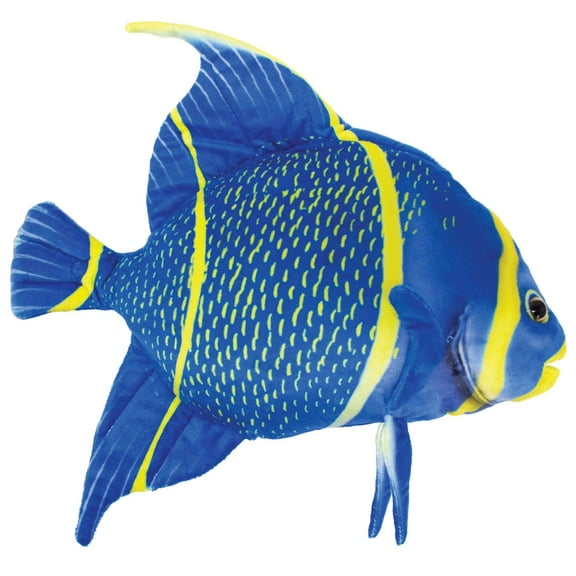 Real Planet 9.5" Blue Angel Fish Realistic Stuffed Animal, Marine Sea Life Plush Toy & STEM Learning Gift for Birthday Boys & Girls