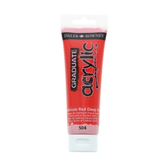 Daler-Rowney Graduate Acrylic, 120ml Tube, Cadmium Red Deep