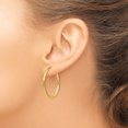 thumbnail image 3 of Boucles d'Oreilles Créoles Rondes Sans Fin 2 mm en Or Jaune 14 K, 3 of 8