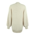 thumbnail image 3 of Vedolay Women's Knit Cardigan Sweater Button Down Crew Neck Sweater Knit Cardigan Long Sleeve Beige,L, 3 of 4