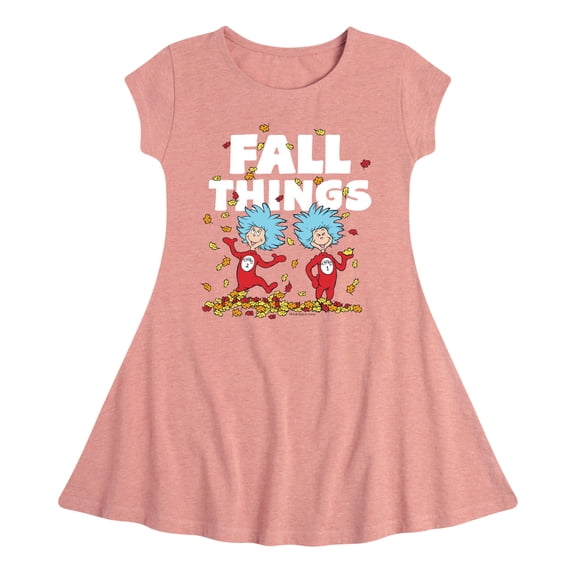 Dr. Seuss - Fall Things - Toddler And Youth Girls Fit And Flare Dress
