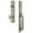 Satin Nickel, variant on Grandeur 848827 Carre Solid Brass Rose Dummy Full Plate "D" Grip Handleset - Brass