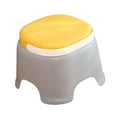 thumbnail image 1 of DOLITY Small Shower Stool Multipurpose Non-slip European Shower Stool Potty Stool Yellow, 1 of 7