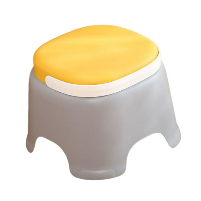 Petit Tabouret de Douche Polyvalent Antidérapant Style Européen Tabouret de Douche Tabouret pour Petit Pot Jaune