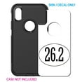 thumbnail image 2 of DistinctInk Custom SKIN / DECAL compatible with OtterBox Commuter for iPhone XR (6.1" Screen) - White 26.2 Oval Marathon Run - Show Your Love of Running, 2 of 5