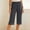 Dark Gray, variant on Jesvior Women'S High Waisted Wide Leg Cropped Pants Casual Straight Leg Lounge Trousers Knit Elastic Waist Soft Pajama Style Pants for Summer