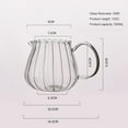 thumbnail image 1 of 300ml/550ml Japanese Stripe Milk Jug Heat-resistantn Glass Cup With Handle Coffee Milk Tea Separator Fair Cup, 1 of 4