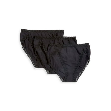 Natori Womens Panty - Bliss 3-Pack French Cut Cotton Panties Set