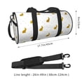 thumbnail image 4 of Xecao Gold Rabbit print Round Travel Duffel Bag is a foldable gym bag with an inner pocket, perfect for travel sports, 4 of 8