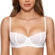 thumbnail image 1 of Sostén DOBREVA 32B de Encaje Transparente Push Up Talla Grande Blanco, 1 of 3