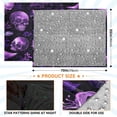 thumbnail image 3 of WOBOGO Skulls Jellyfish Purple Pattern Facecloth Blanket Fluorescent Effect in The Dark Four Seasons of Comfortable and Soft Skin Friendly Sheet 70×55in, 3 of 8