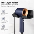 thumbnail image 4 of Hair Dryer Holder Wall Mount, No Drill Adhesive Organizer for Bathroom, Universal Styling Tool Stand for Blow Dryer and Straightener, 4 of 7