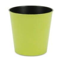 Contemporary Home Living 5.25" Green and Black Round Tapered Planter