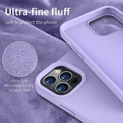 Entronix Silicone Soft Case Designed for iPhone 12/12 Pro Shockproof Durable Slim Fit, Purple