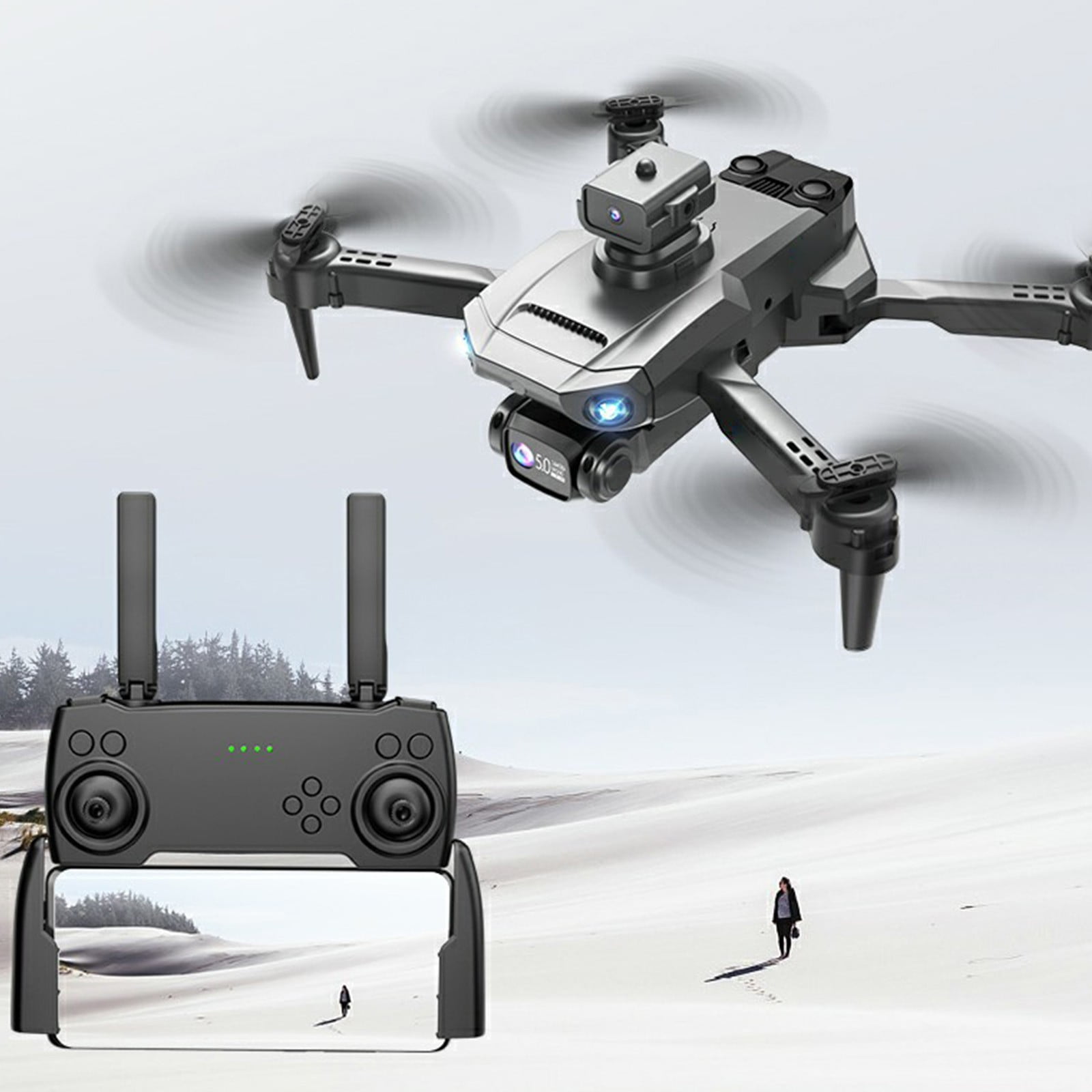 wavsuf Drones with Camera for Adults Foldable Gesture Control 1080P HD Cameras FPV Gravity Sensor Electrionics Wi-Fi Long Battery Life in Store Gifts Drone