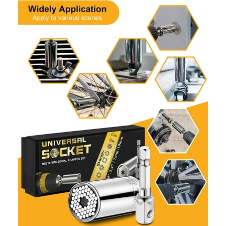 

Steel Silver 7mm-19mm 1/4”-3/4” Socket Wrench Set with Durable and Versatile Features for Easy and Efficient Repairs and Maintenance