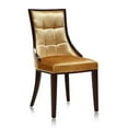 thumbnail image 3 of Manhattan Comfort Fifth 18.5" Velvet Dining Chair in Antique Gold (Set of 2), 3 of 5