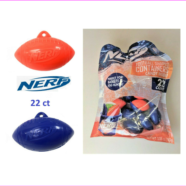 Hasbro Nerf Football Shaped Containers + Candy Inside 22 count