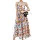 thumbnail image 1 of Vestido sin mangas informal acampanado con espalda cruzada y sin mangas para mujer, vestido lencero con falda hasta la cintura vintage, vestido de corte A, vestido de verano para mujer, 1 of 5