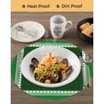 thumbnail image 3 of 15 Inch Round Placemats Set of 4, St. Patrick's Day Non Slip Heat Insulation PP Table Mats, Green Shamrock Wooden Spring Washable Place Mats for Kitchen Dining Party Table Decor, 3 of 7