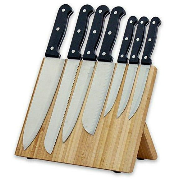 Bamboo Magnetic KNIFEdock - The kitchen Magnetic KNIFEdock has revolutionized storing and displaying your knifes both elegantly, and safely. This KNIFEdock keeps your cutlery close at hand.