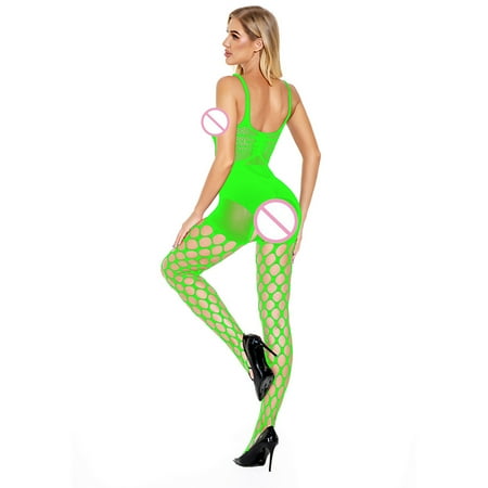 

NECHOLOGY Women Lingerie Sleepwear Nightwear Body Stocking Bodysuit Sheer Lingerie plus Size Dresses for Curvy Women Underwear Green One Size