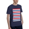 thumbnail image 2 of Bingfone American Patriotic Stars And Stripes Men'S Loose Fit Short-Sleeve Pocket T-Shirt, 2 of 7