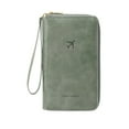 thumbnail image 2 of Multi-Functional RFID Passport Wallet: Passport Holder for Travel Essentials - Wallet Cover Case for Travel Women and Men Must Haves Accessories (Army Green), 2 of 8