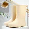 thumbnail image 2 of Women's Adult Outdoor Work Waterproof Anti-Slip Booties Mid Tube Rain Boots Classic Wading Thick Non Slip Water Shoes Outdoor Gardening Work Rubber Boots, 2 of 4