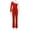 Red, variant on Aayomet Jumpsuit For Women Women Solid Long Sleeve Cold Shoulder Jumpsuit Casual Clubwear Wide Leg Pants,Black XL