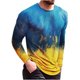 thumbnail image 1 of Camisas Para Hombre Camisas de Manga Larga Cuello Redondo Estampado Color Moda Casual Top Odeerbi ODB177078, 1 of 8