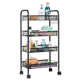 Ktaxon 3 Tier Rolling Kitchen Trolley Cart Island Wire Rack Shelf