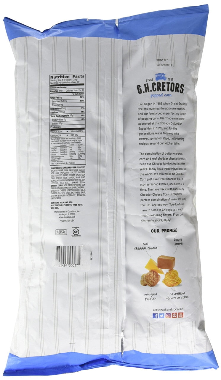 G.H. Cretors The Mix, Popped Corn, 737g/26 oz. Bag