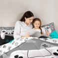 thumbnail image 5 of Manfei Chic Gamepad Teens Bedding Comforter Set, Black Cyan Cartoon Twin Comforter Sets, Game Console Player Reversible Bedding Set, Ultra Soft Home Decor, 2pcs, 5 of 8
