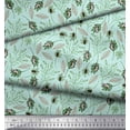 thumbnail image 2 of Soimoi Poly Georgette Fabric Leaves & Insect Print Fabric by Yard 42 Inch Wide, 2 of 3