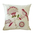 thumbnail image 3 of Hxlamzoo Rustic Embroidered Floral Pillow Cover for Sofa & Living Room - Soft Decorative Cushion with Fresh Plant Design, 3 of 6