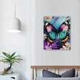 thumbnail image 2 of ZFLMY Butterfly Flowers Painting Canvas Wall Art Decor for Home Living Room Bedroom Office, Ready to Hang - Perfect Gift for Various Occasions 16x20in, 2 of 5