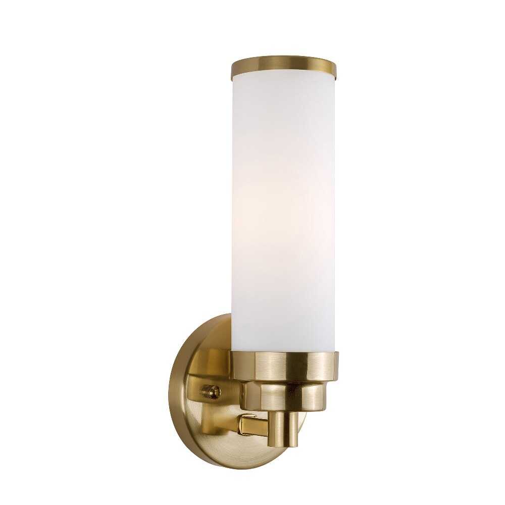 Forte Lighting - Morgan - 1 Light ADA Wall Sconce Soft Gold Finish with ...