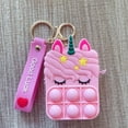 thumbnail image 3 of Unicornio Push Bubble Monedero Portátil Silicona Descompresión Juguete Extrusión Burbuja Bolso Regalos Para Novias Y Niñas Cateissary AP008150-01, 3 of 6