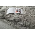 thumbnail image 4 of Ultra Soft Faux Fur Rug, Fluffy Washable Sheepskin Area Rug with Non-Slip Backing, Rectangle Floor Carpets for Living Room, Bedroom, Bedside, Kid's Room, Nursery Room (Light Grey), 4 of 7