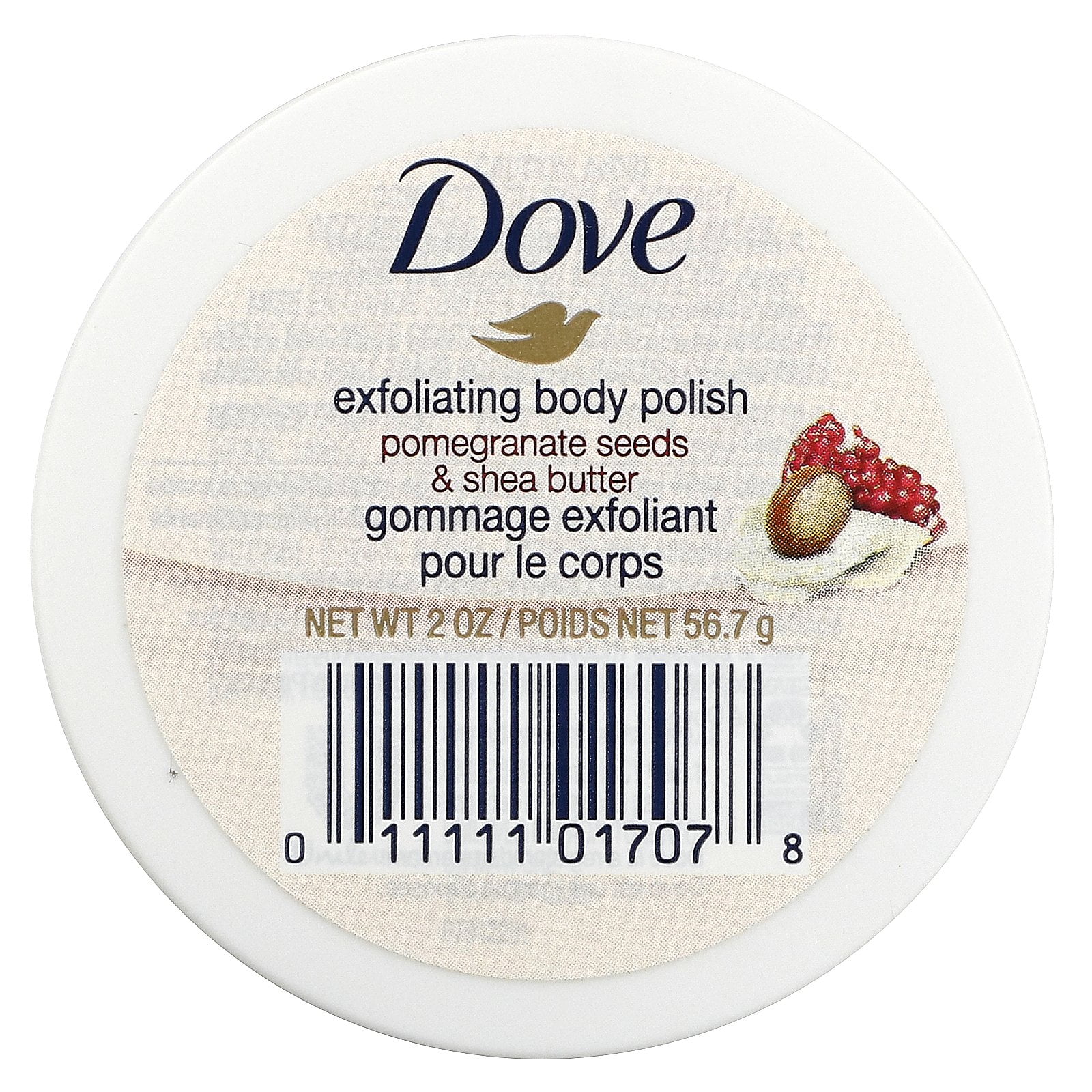 Dove, Exfoliating Body Polish, Pomegranate Seeds & Shea Butter, 2 oz